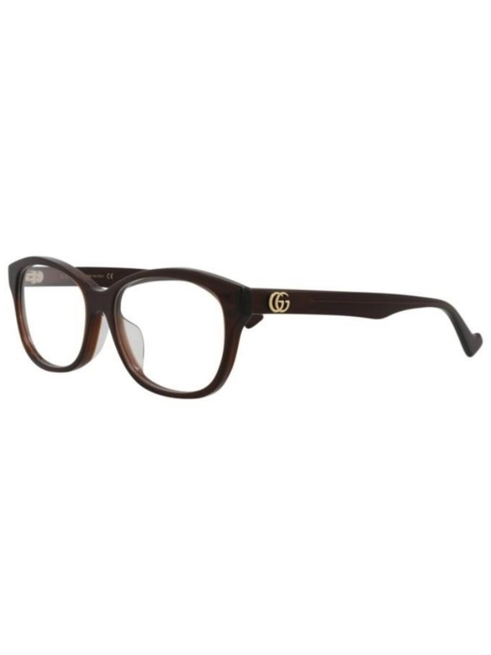 New Gucci Womens Cat Eye Brown Brown Transparent Fashion Designer Eyeglasses